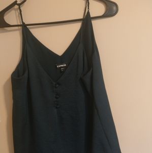 Express dark green tank top
